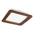 LED Iebūvējams gaismeklis WOODY SPOT LED/17W/230V 3000K ķirša krāsa 18,5x18,5 cm