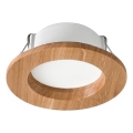 LED Iebūvējams gaismeklis WOODY SPOT LED/5,5W/230V 4000K ozols Ø 10 cm