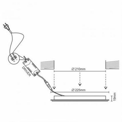 LED iebūvējams griestu gaismeklis LED/18W/230V 4000K