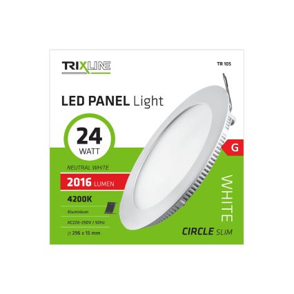 LED iebūvējams griestu gaismeklis ROUND LED/24W/230V 4200K