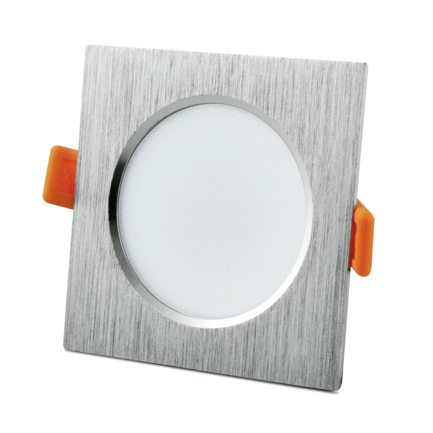 LED iebūvējams griestu gaismeklis VENUS LED/7W/230V sudraba leņķa