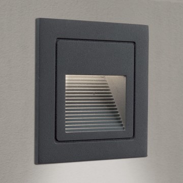 LED Iebūvēta lampa LORO LED/2W/230V IP65 antracīta