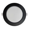 LED Iegremdējama lampa CIRCLE LED/12W/230V 4000K d. 17 cm melna