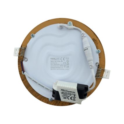 LED Iegremdējama lampa CIRCLE LED/12W/230V 4200K d. 16,7 cm brūna