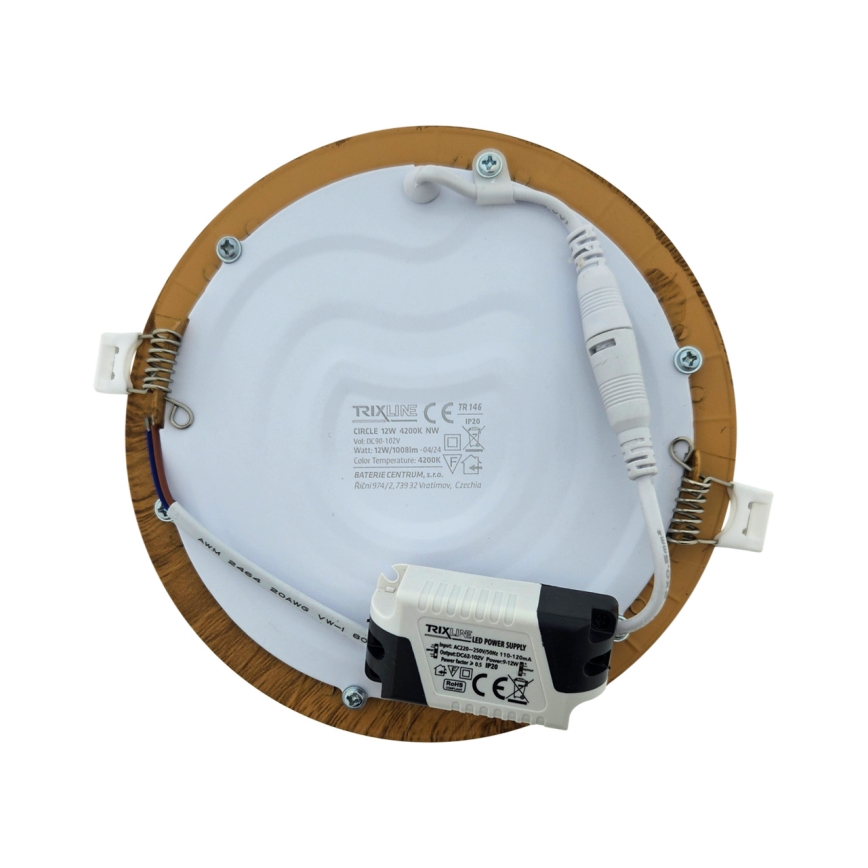 LED Iegremdējama lampa CIRCLE LED/12W/230V 4200K d. 16,7 cm brūna