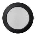LED Iegremdējama lampa CIRCLE LED/18W/230V 4000K d. 22 cm melna