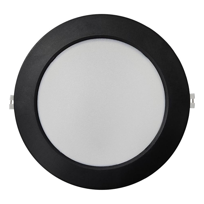 LED Iegremdējama lampa CIRCLE LED/18W/230V 4000K d. 22 cm melna