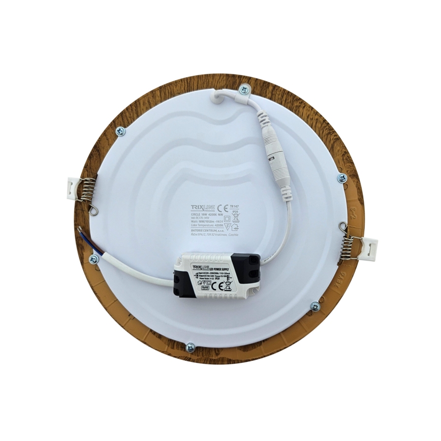 LED Iegremdējama lampa CIRCLE LED/18W/230V 4200K d. 22 cm brūna