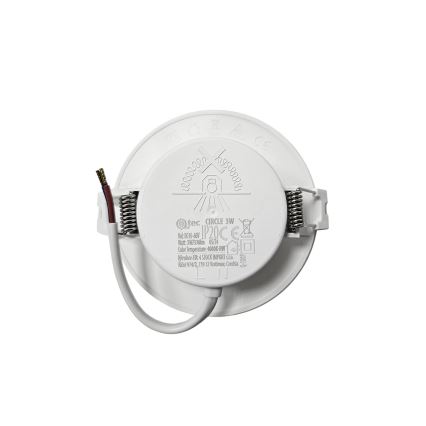 LED Iegremdējama lampa CIRCLE LED/3W/230V 4000K d. 9 cm balta