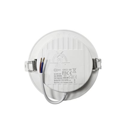 LED Iegremdējama lampa CIRCLE LED/6W/230V 4000K d. 12 cm balta