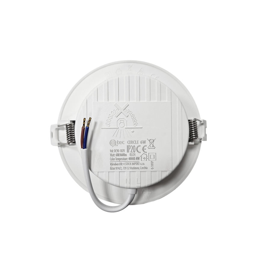 LED Iegremdējama lampa CIRCLE LED/6W/230V 4000K d. 12 cm balta