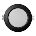 LED Iegremdējama lampa CIRCLE LED/6W/230V 4000K d. 12 cm melna