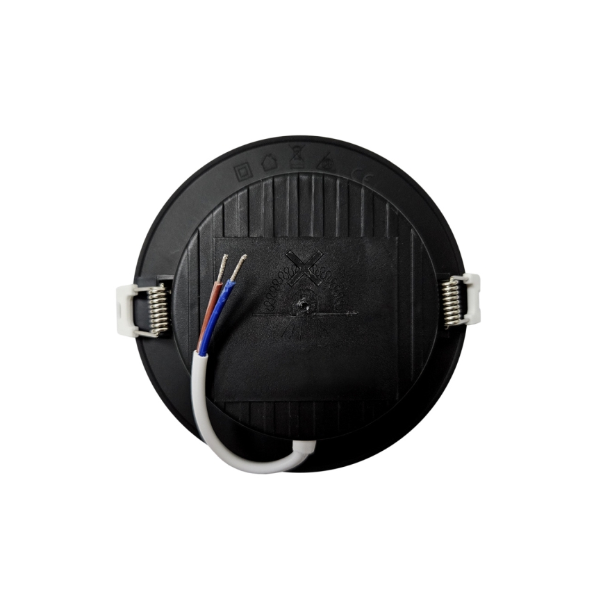 LED Iegremdējama lampa CIRCLE LED/6W/230V 4000K d. 12 cm melna