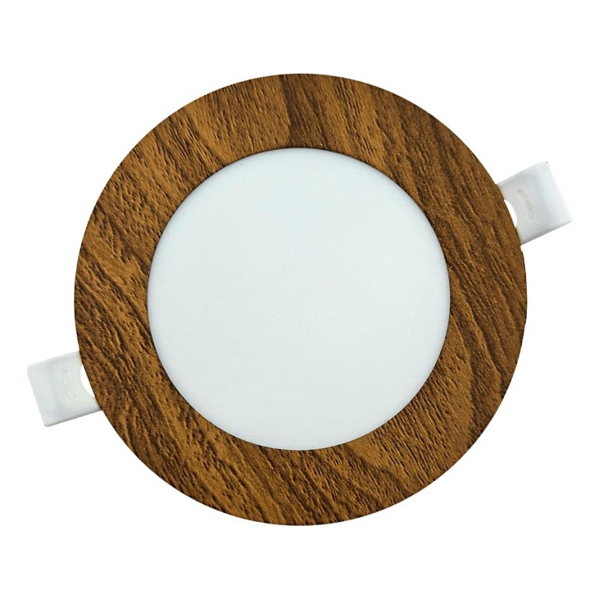 LED Iegremdējama lampa CIRCLE LED/6W/230V 4200K d. 11,8 cm brūna