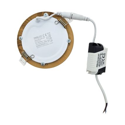 LED Iegremdējama lampa CIRCLE LED/6W/230V 4200K d. 11,8 cm brūna