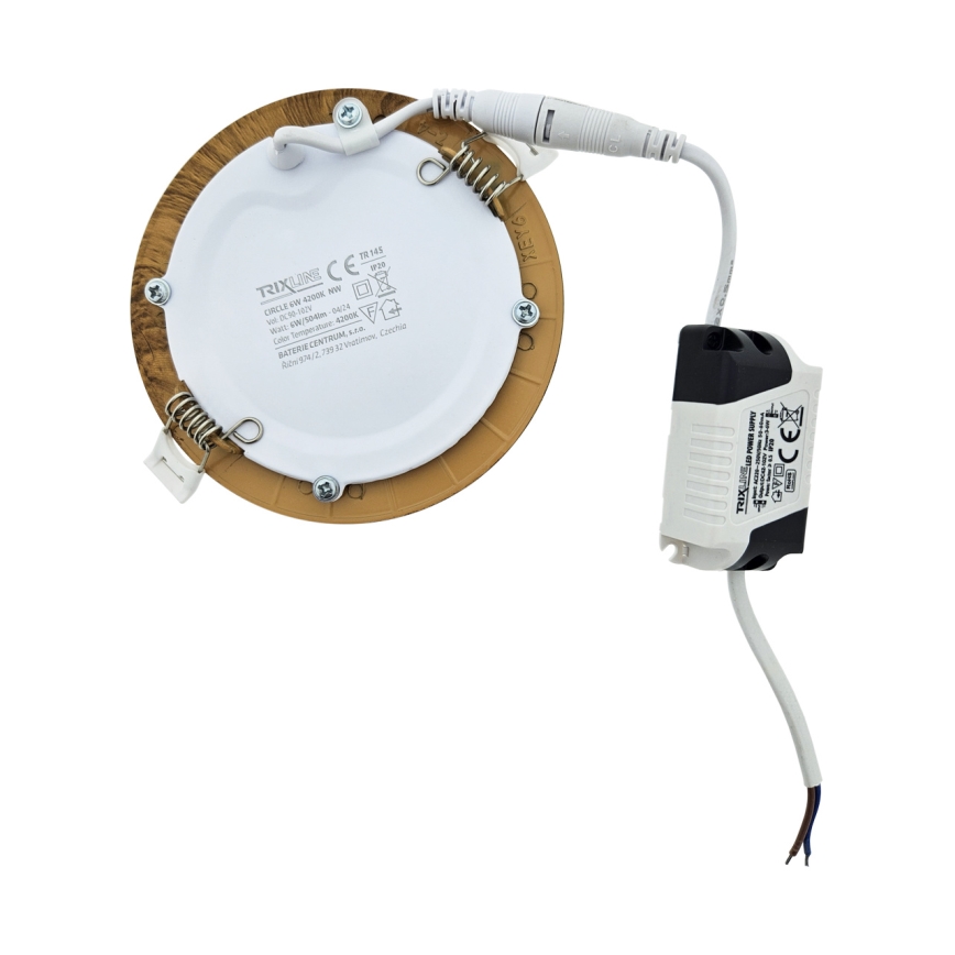 LED Iegremdējama lampa CIRCLE LED/6W/230V 4200K d. 11,8 cm brūna