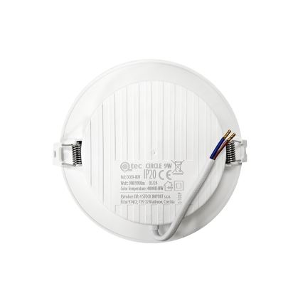 LED Iegremdējama lampa CIRCLE LED/9W/230V 4000K d. 14,5 cm balta