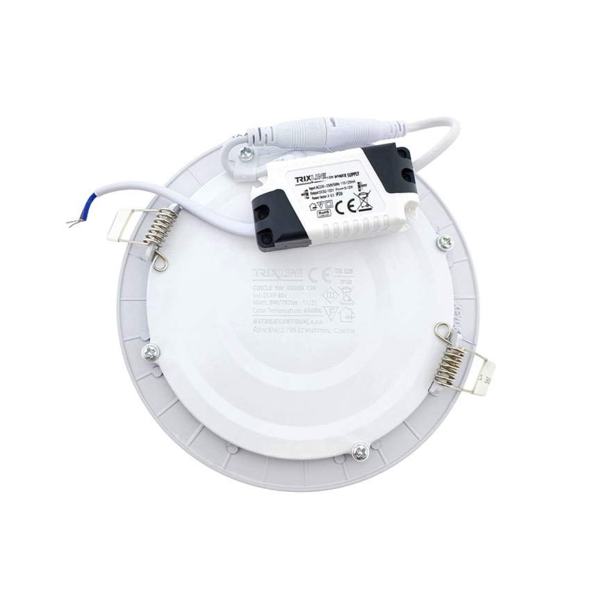 LED Iegremdējama lampa CIRCLE LED/9W/230V 6500K d. 14,5 cm balta