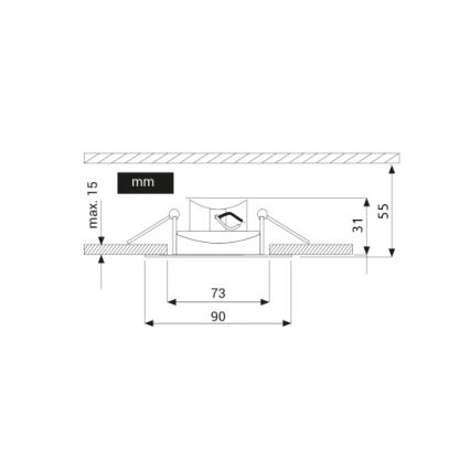 LED Iegremdējama lampa EYE LED/5W/230V 3000K