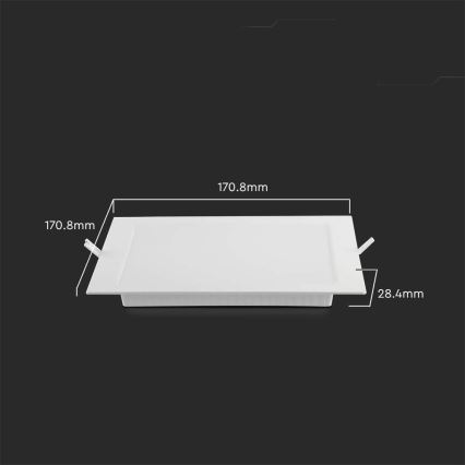 LED Iegremdējama lampa LED/12W/230V 4000K