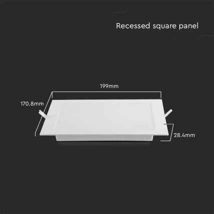 LED Iegremdējama lampa LED/12W/230V 6500K