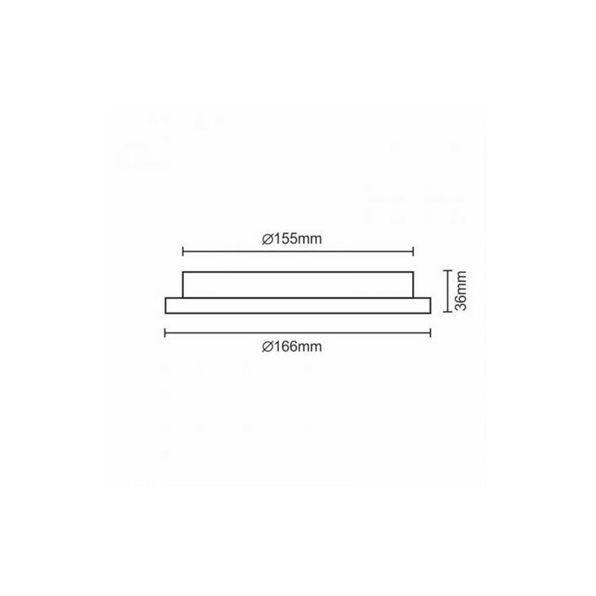 LED Iegremdējama lampa LED/12W/230V IP40