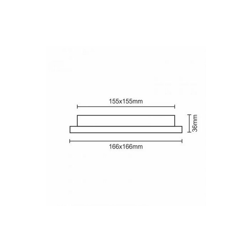 LED Iegremdējama lampa LED/12W/230V IP40