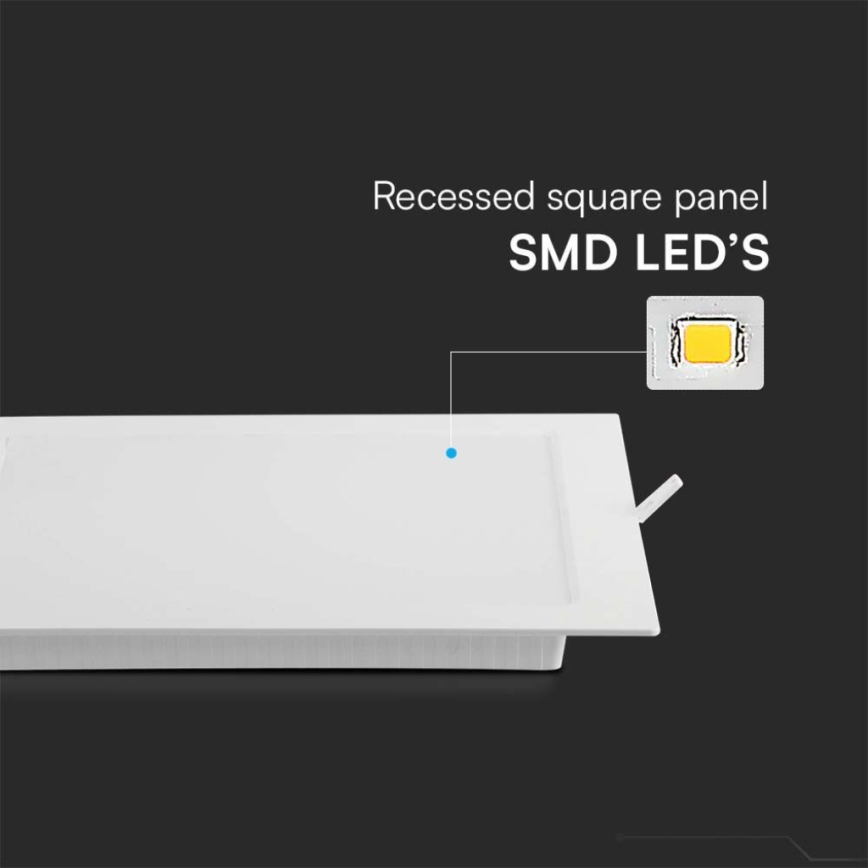 LED Iegremdējama lampa LED/18W/230V 22x22 cm 4000K balta