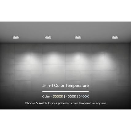 LED Iegremdējama lampa LED/18W/230V 3000/4000/6400K d. 10,6 cm balta