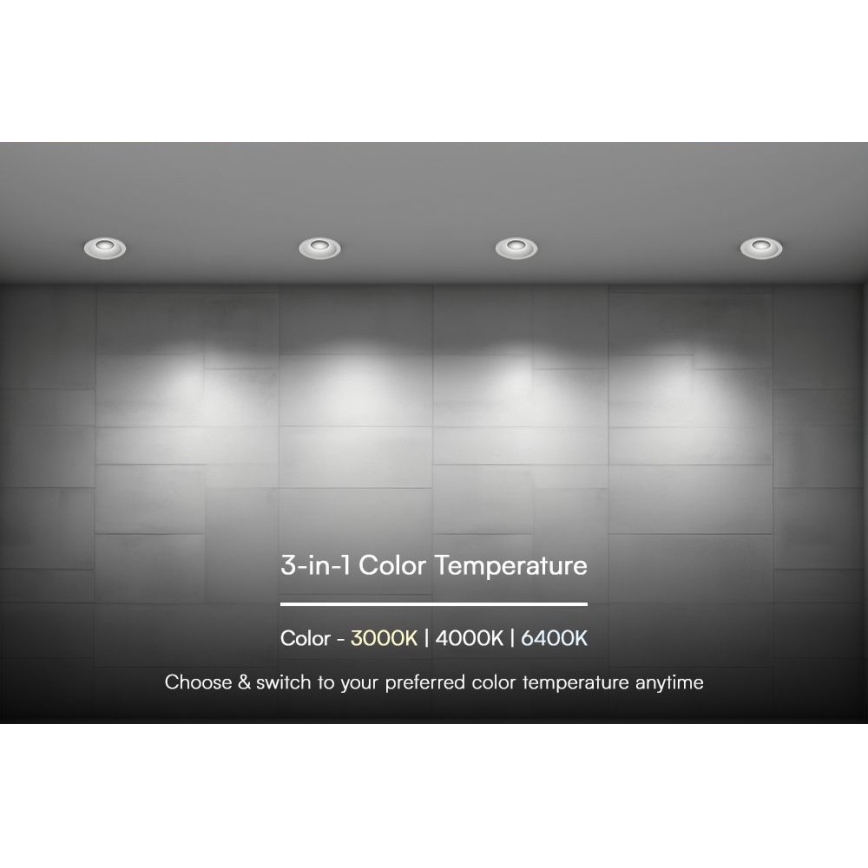 LED Iegremdējama lampa LED/18W/230V 3000/4000/6400K d. 10,6 cm balta