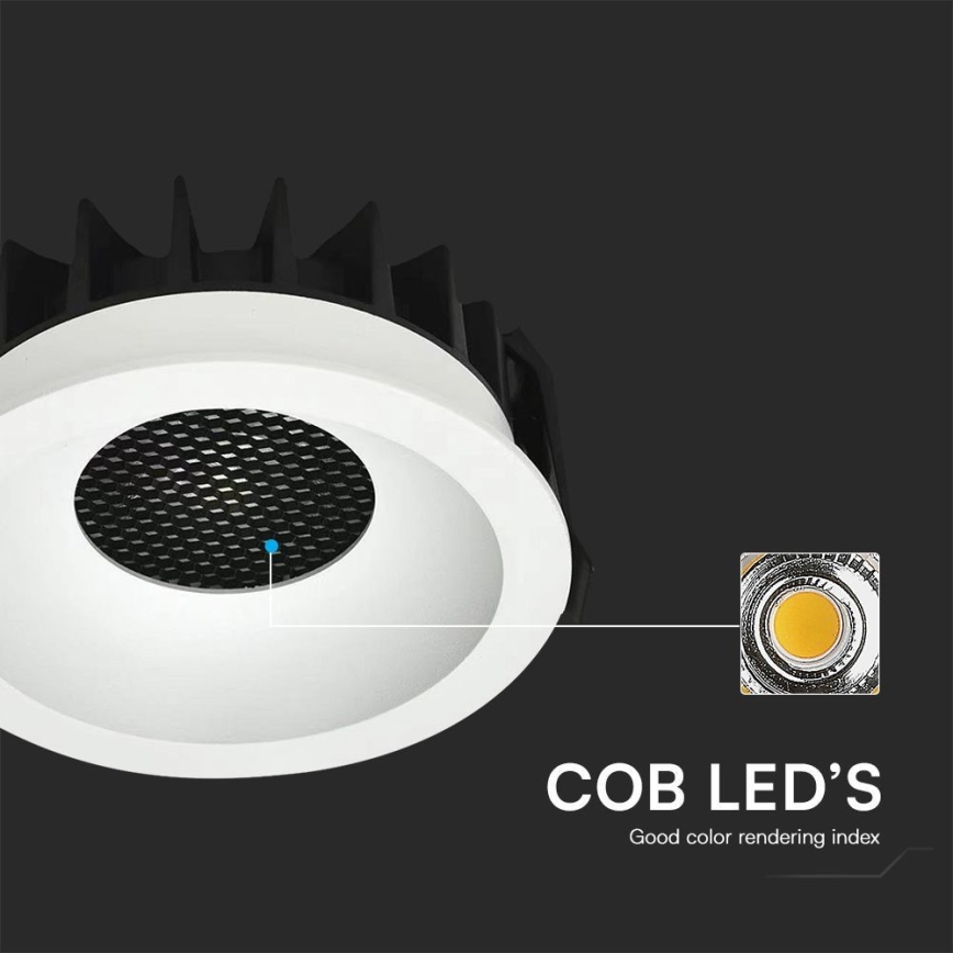 LED Iegremdējama lampa LED/18W/230V 3000/4000/6400K d. 10,6 cm balta