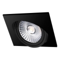 LED Iegremdējama lampa LED/18W/230V 3000K 11,5x11,5 cm melna