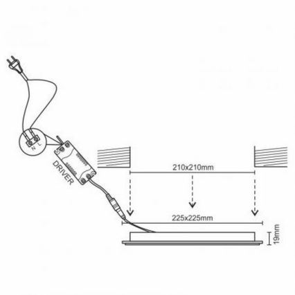 LED Iegremdējama lampa LED/18W/230V