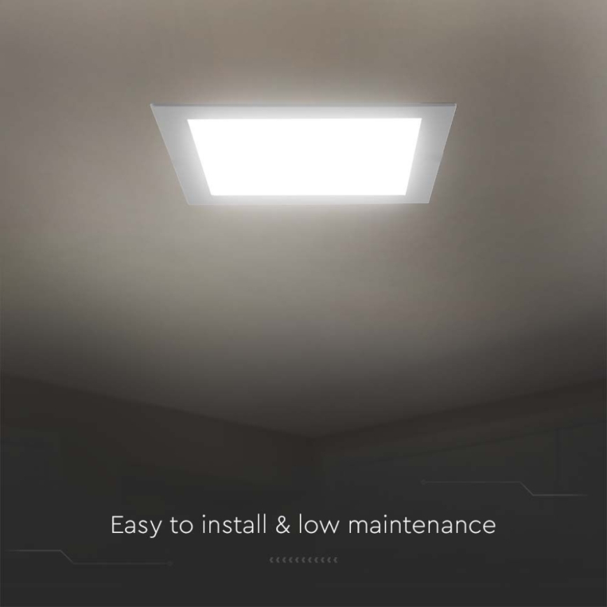 LED Iegremdējama lampa LED/24W/230V 29,5x29,5 cm 3000K balta