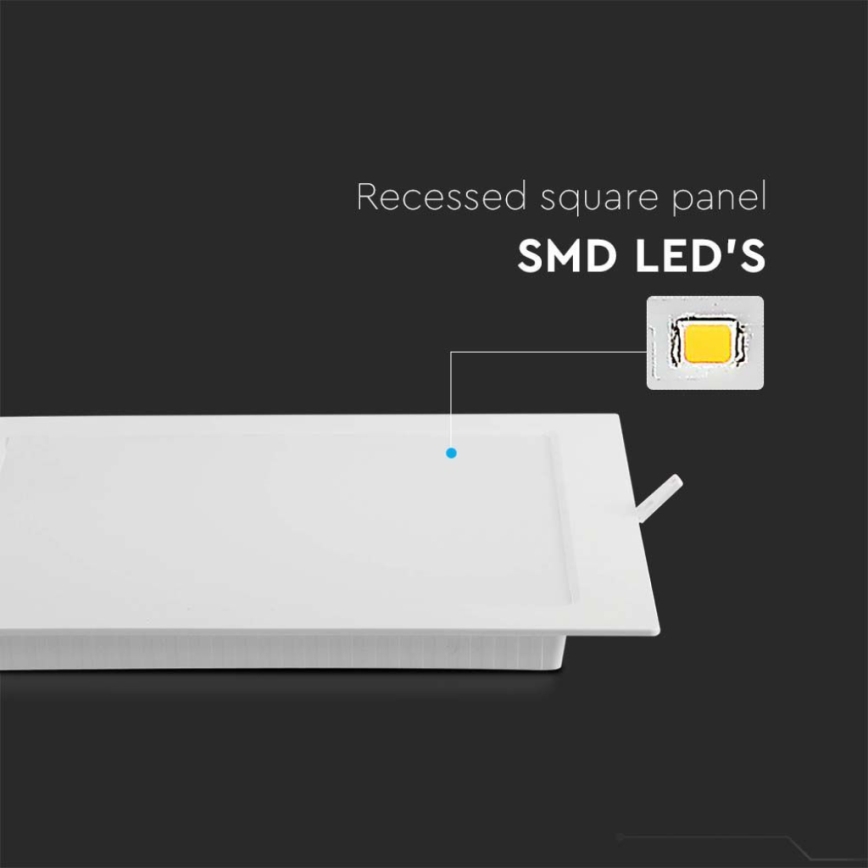 LED Iegremdējama lampa LED/24W/230V 29,5x29,5 cm 3000K balta