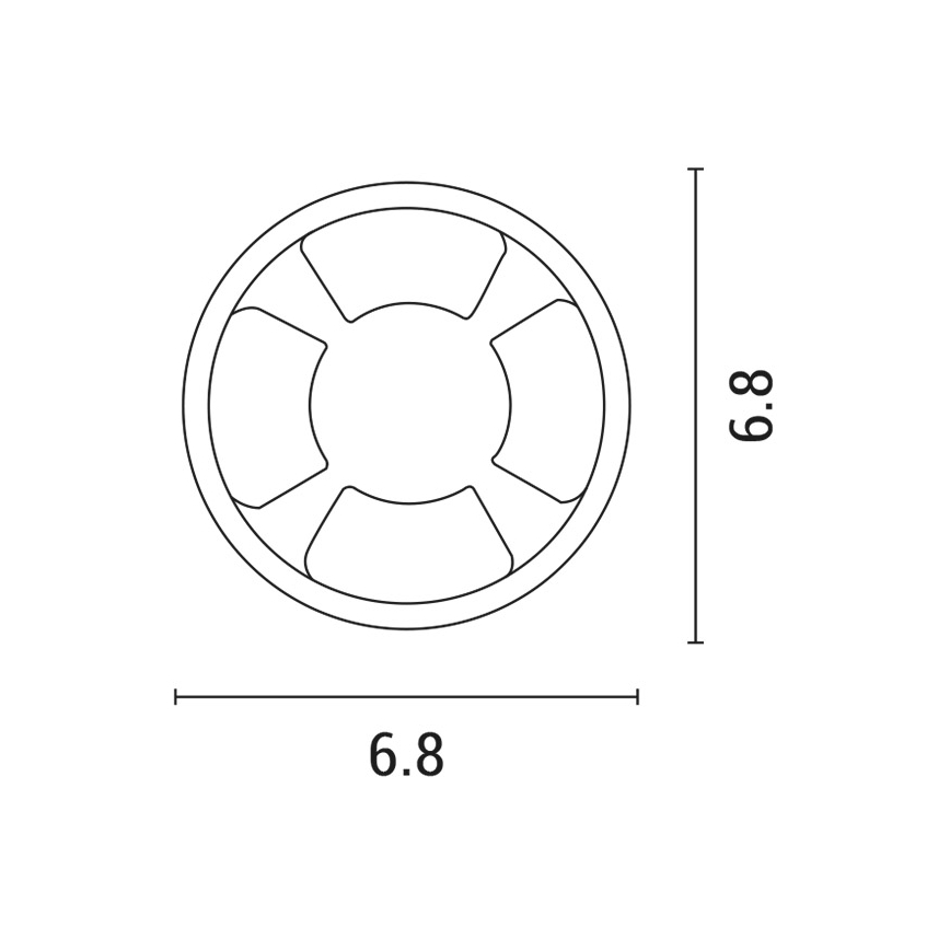 LED Iegremdējama lampa LED/3W/12V IP65