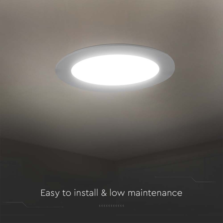 LED Iegremdējama lampa LED/3W/230V d. 9,5 cm 6500K balta
