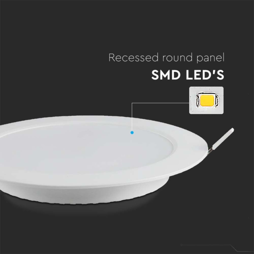 LED Iegremdējama lampa LED/3W/230V d. 9,5 cm 6500K balta