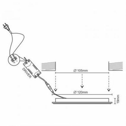 LED Iegremdējama lampa LED/6W/230V