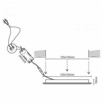 LED Iegremdējama lampa LED/6W/230V