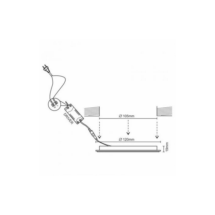 LED Iegremdējama lampa LED/6W/230V