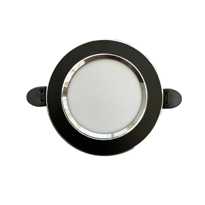 LED Iegremdējama lampa LED/7,5W/230V 4000K melna/sudraba