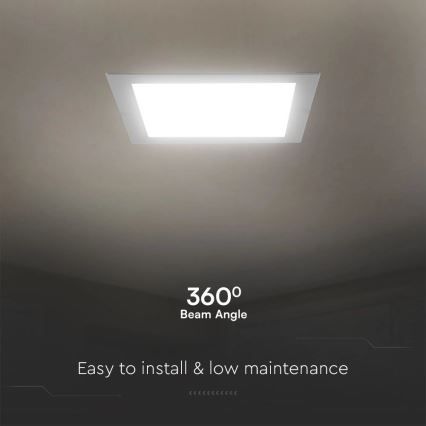 LED Iegremdējama lampa SAMSUNG CHIP LED/18W/230V 4000K 22x22 cm balta