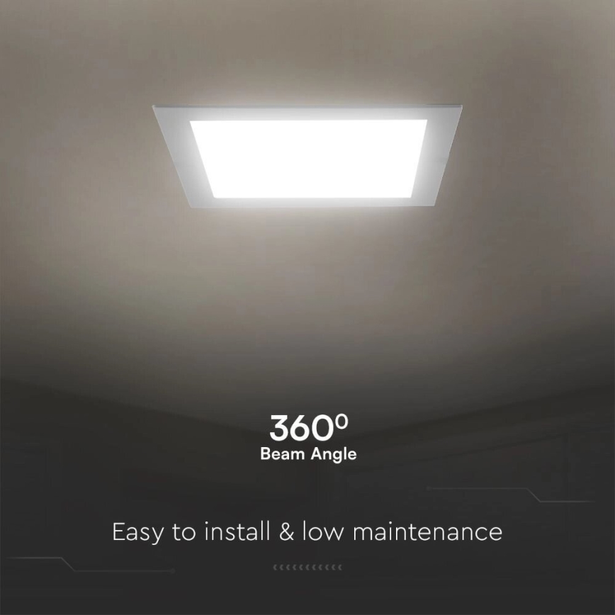 LED Iegremdējama lampa SAMSUNG CHIP LED/18W/230V 4000K 22x22 cm balta
