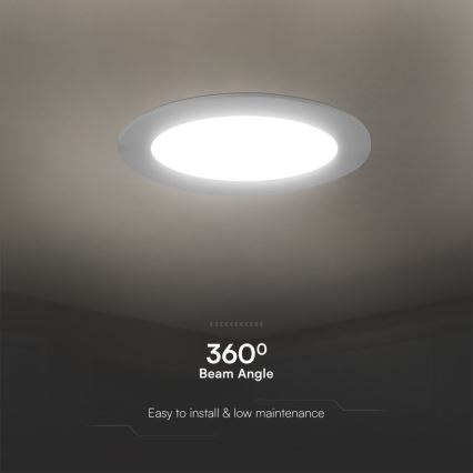 LED Iegremdējama lampa SAMSUNG CHIP LED/18W/230V 4000K d. 22 cm balta