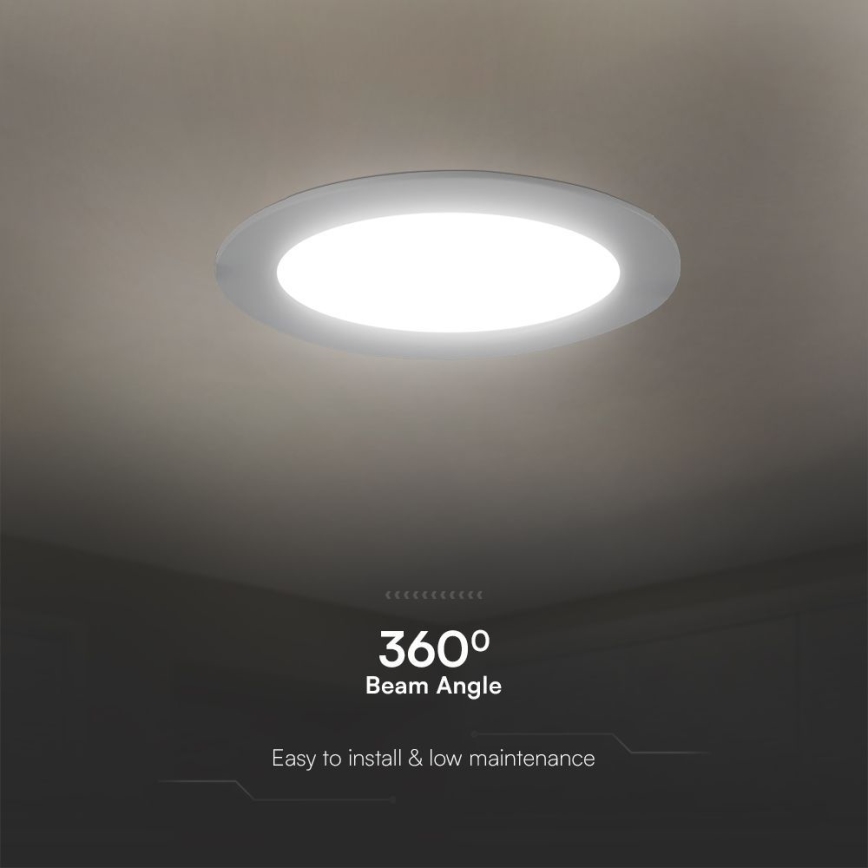 LED Iegremdējama lampa SAMSUNG CHIP LED/18W/230V 4000K d. 22 cm balta