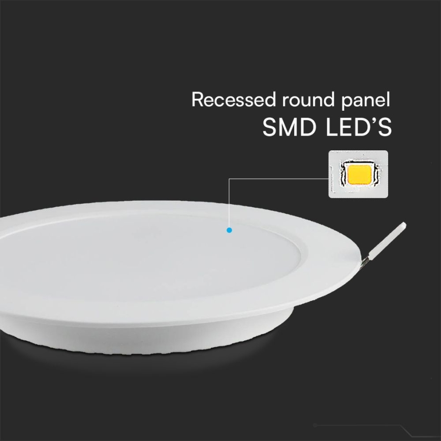 LED Iegremdējama lampa SAMSUNG CHIP LED/18W/230V 6500K d. 22 cm balta