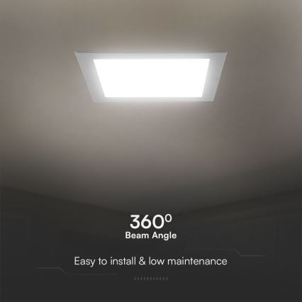 LED Iegremdējama lampa SAMSUNG CHIP LED/24W/230V 3000K 29,5x29,5 cm balta