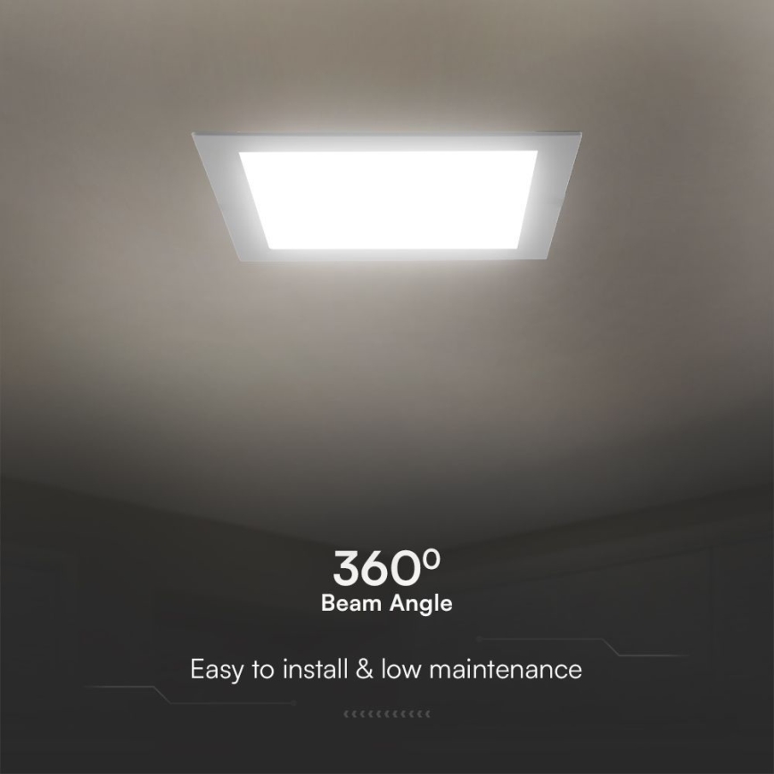 LED Iegremdējama lampa SAMSUNG CHIP LED/24W/230V 3000K 29,5x29,5 cm balta