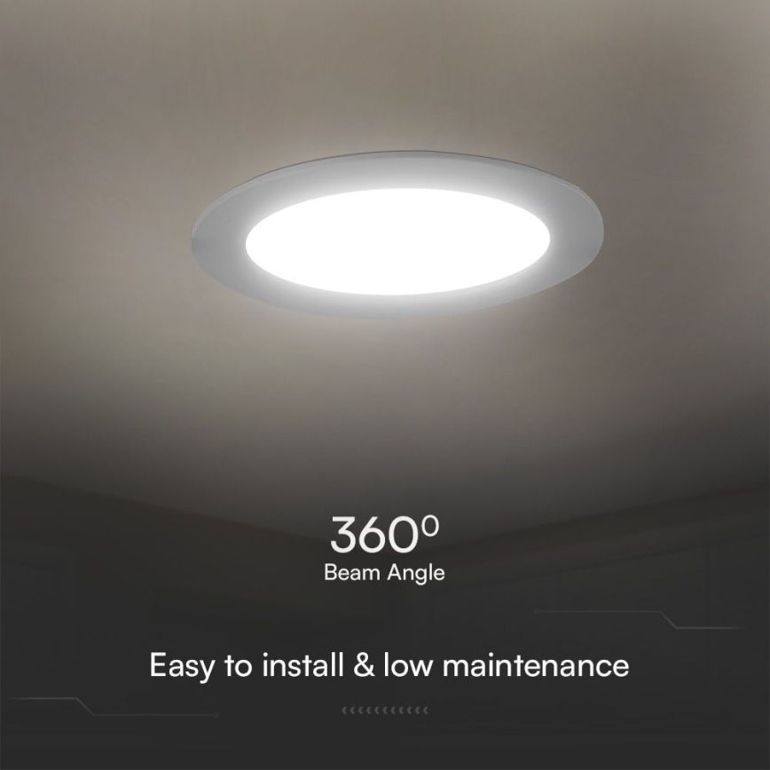 LED Iegremdējama lampa SAMSUNG CHIP LED/24W/230V 3000K d. 29,4 cm balta